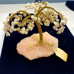 Rose Quartz Tree Chakra Gemstone Bonsai Coastal elegance granny